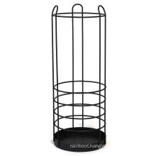 Round Metal Basket baseball Stand Holder Large Black Iron Umbrella Rack for Home and Office Deco Big Wire Entryway storage